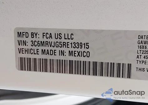 2024 Ram Promaster 3500 Cargo Van Tradesman High Roof 159 Wb Ext W/Pass Seat z USA, uszkodzony, nr VIN 3C6MRVJG5RE133915